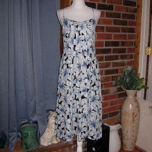 Banana Republic Floral Strappy Pintuck Dress 6